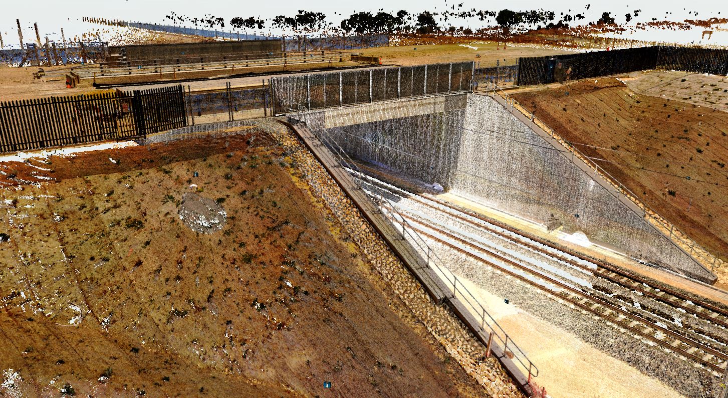 3D Scanning of a Concrete Bridge 